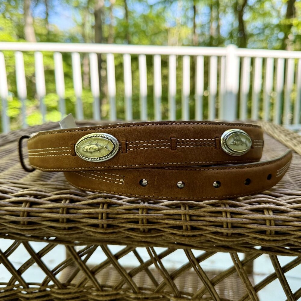 Onyx by Brighton Leather Belt - Trinidad Deep Sea